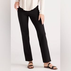 Quince Ultra-Stretch Ponte Straight Leg Pant in Black - Petite Small - NWT